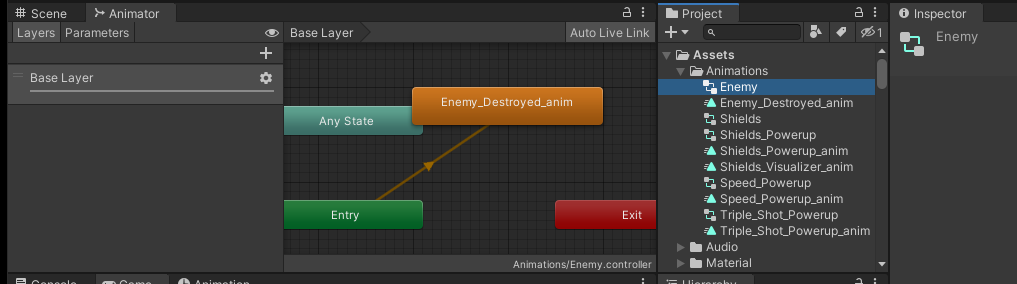 Enemy animation controller view